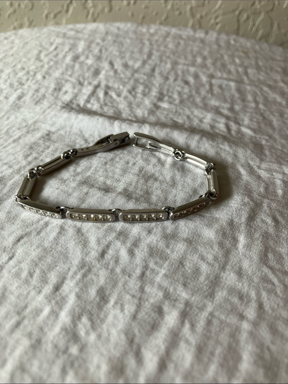 Swarovski: Crystal Link Tennis Bracelet - Silver Tone
